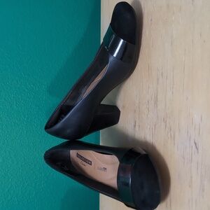 Clarks Black Block Heel Shoes